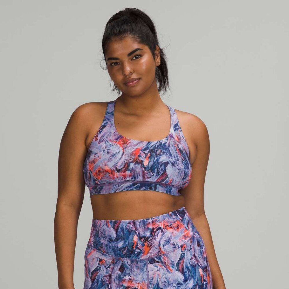 Lululemon Energy Bra *Medium Support, B–D Cups Atmospheric Purple Multi
